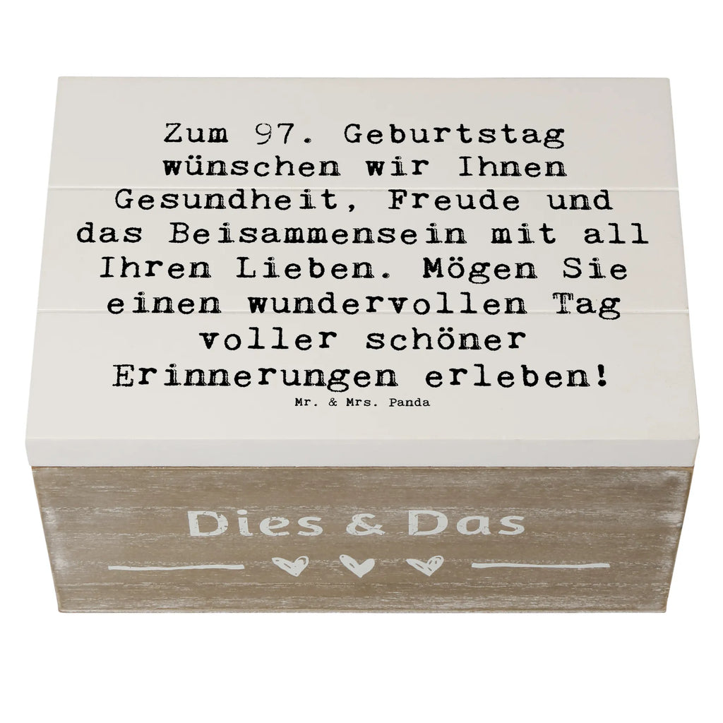 Holzkiste Spruch 97. Geburtstag XXL, Truhe, Schatulle, Schatzkiste, Erinnerungsbox, Geschenkdose, Kiste, Geschenkbox, Erinnerungskiste, Holzkiste, Aufbewahrungsbox, Dekokiste, Geburtstag, Geburtstagsgeschenk, Geschenk