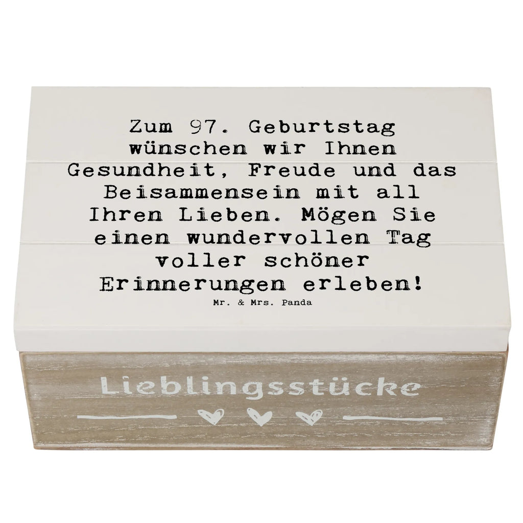 Holzkiste Spruch 97. Geburtstag XXL, Truhe, Schatulle, Schatzkiste, Erinnerungsbox, Geschenkdose, Kiste, Geschenkbox, Erinnerungskiste, Holzkiste, Aufbewahrungsbox, Dekokiste, Geburtstag, Geburtstagsgeschenk, Geschenk