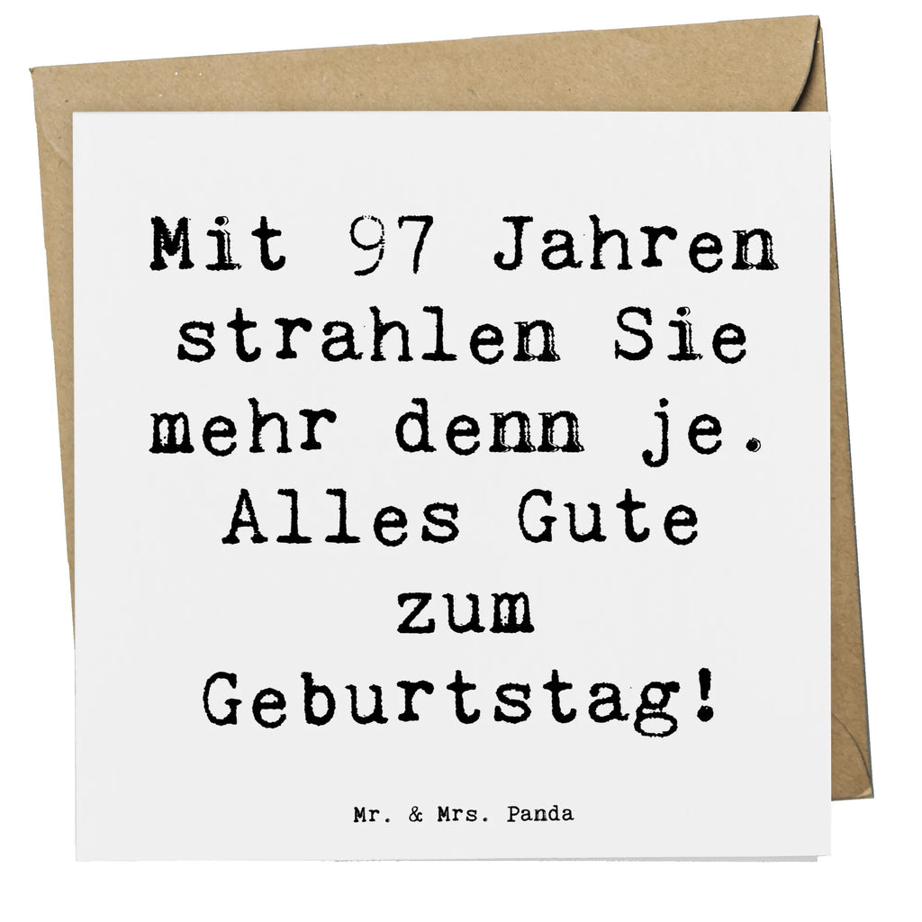 Deluxe Karte Spruch 97. Geburtstag Strahlen Einladungskarte, Hochwertige Klappkarte, Grußkarte, Glückwunschkarte, Hochwertige Grußkarte, Karte, Klappkarte, Hochzeitskarte, Geburtstagskarte, Geburtstag, Geburtstagsgeschenk, Geschenk
