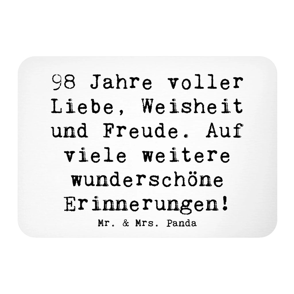 Magnet Saying 98 Jahre voller Liebe, Weisheit und Freude. Auf viele weitere wunderschöne Erinnerungen! Dekomagnet, Motivmagnete, Kühlschrankmagnet, Souvenir Magnet, Notiz Magnet, Whiteboard Magnet, Kühlschrank Dekoration, Pinnwandmagnet, Geburtstag, Geburtstagsgeschenk, Geschenk