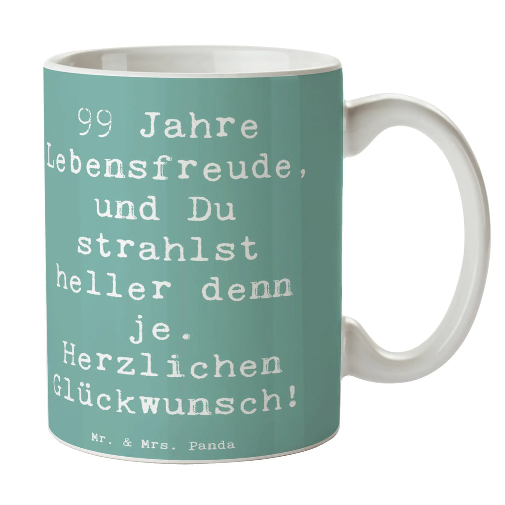 Tasse Spruch 99. Geburtstag Lebensfreude Tasse mit Zitaten, Tasse, Porzellantasse, Teetasse, Kaffeetasse, Bürotasse, Keramiktasse, Geschenktasse, Tasse mit Motiven, Geburtstag, Geburtstagsgeschenk, Geschenk