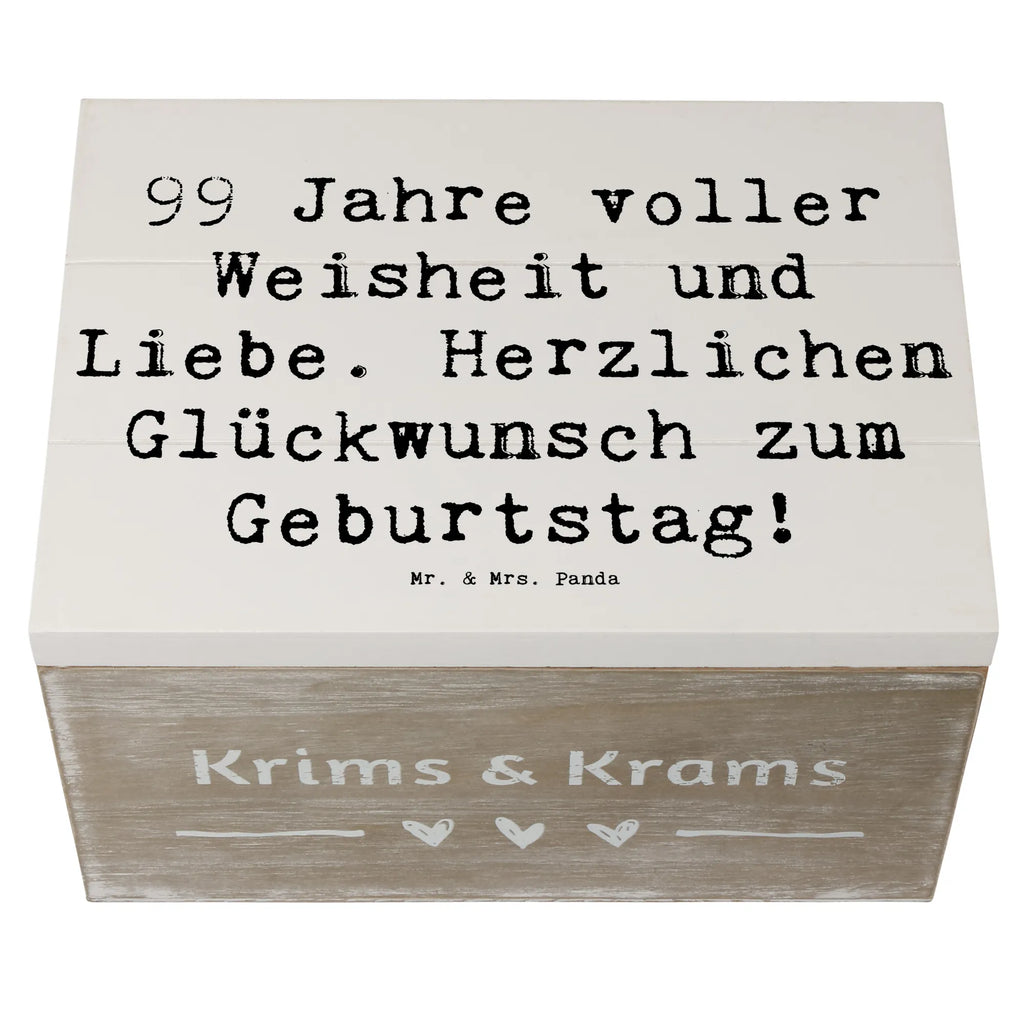 Holzkiste Spruch 99. Geburtstag Geschenkdose, Aufbewahrungsbox, Holzkiste, Dekokiste, Schatulle, Erinnerungsbox, Erinnerungskiste, Geschenkbox, Truhe, XXL, Schatzkiste, Kiste, Geburtstag, Geburtstagsgeschenk, Geschenk