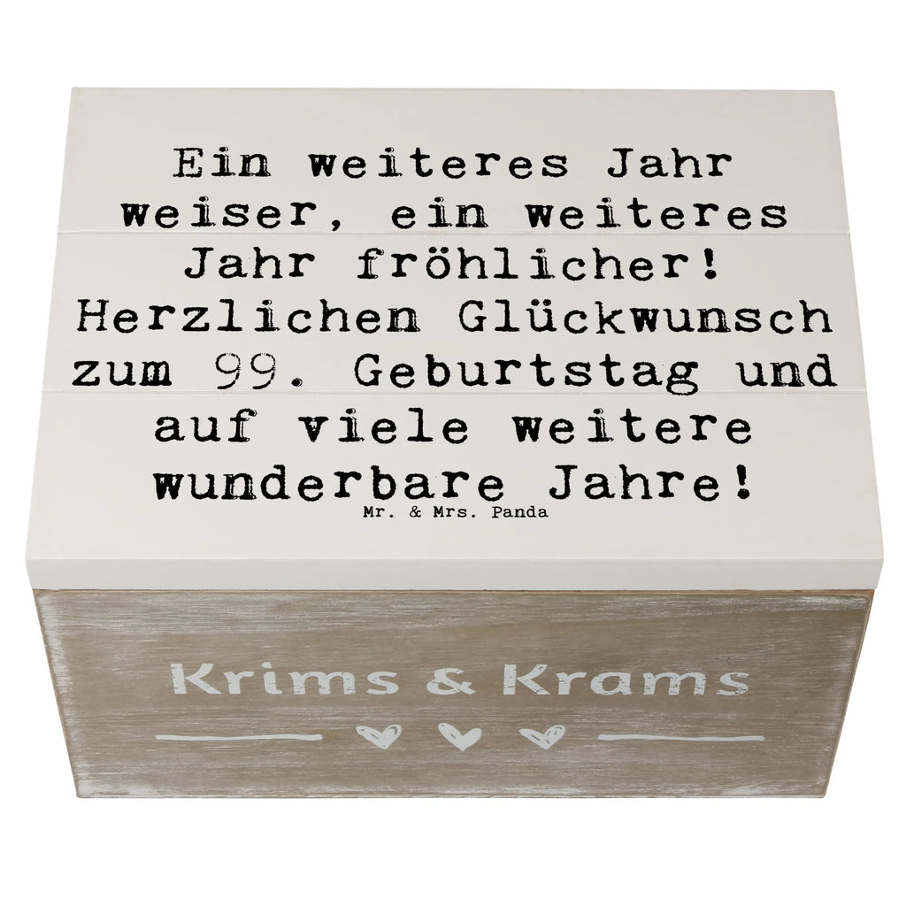 Holzkiste Spruch 99. Geburtstag Freude Truhe, Aufbewahrungsbox, Dekokiste, Holzkiste, Geschenkdose, Schatulle, Kiste, Erinnerungsbox, Geschenkbox, Schatzkiste, XXL, Erinnerungskiste, Geburtstag, Geburtstagsgeschenk, Geschenk
