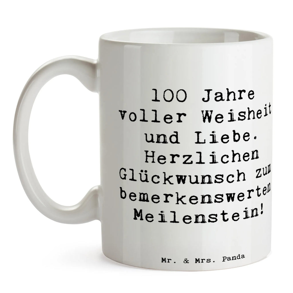 Mug Saying 100 Jahre voller Weisheit und Liebe. Herzlichen Glückwunsch zum bemerkenswerten Meilenstein! Keramiktasse, Tasse mit Zitaten, Bürotasse, Porzellantasse, Geschenktasse, Tasse, Kaffeetasse, Tasse mit Motiven, Teetasse, Geburtstag, Geburtstagsgeschenk, Geschenk