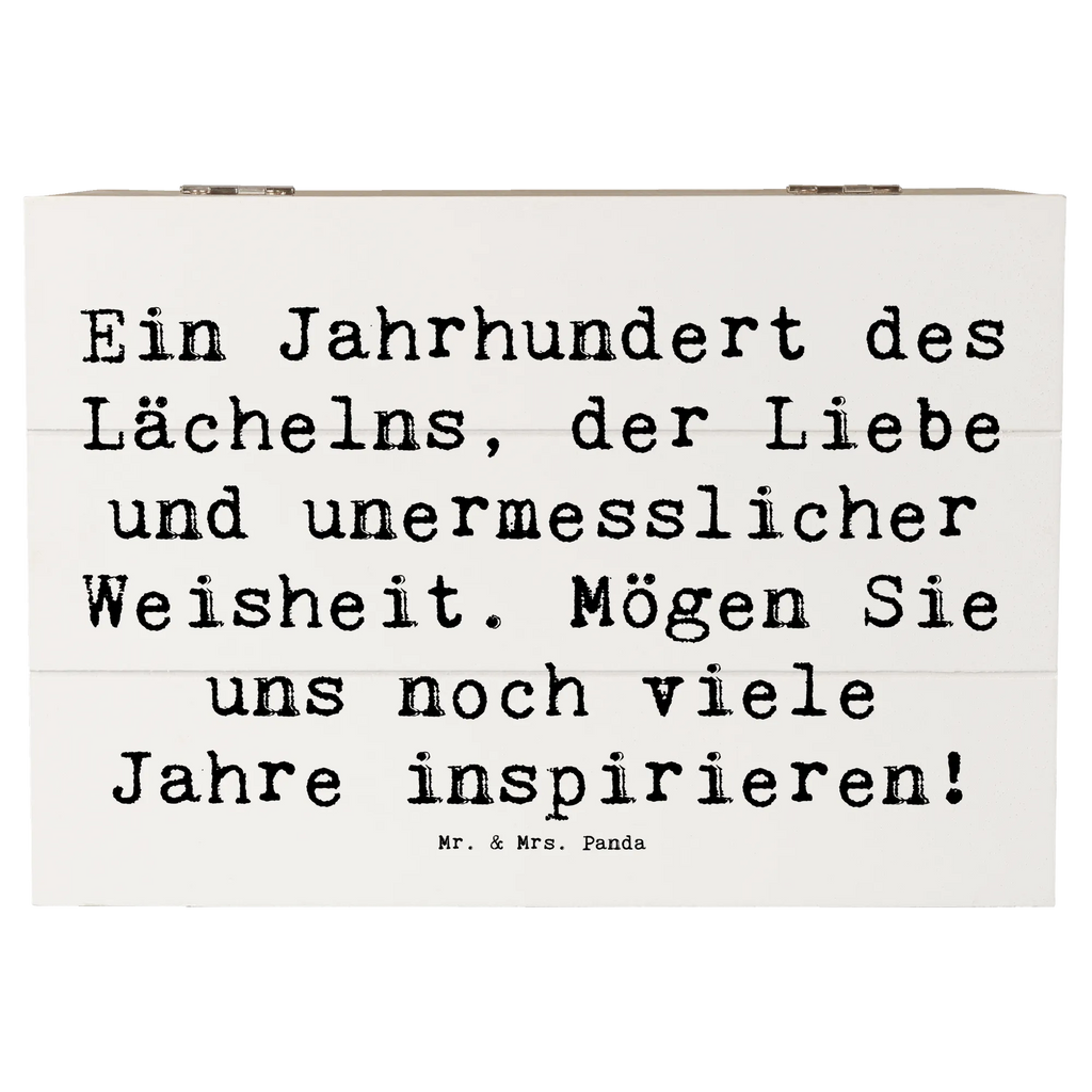 Wooden chest Saying Ein Jahrhundert des Lächelns, der Liebe und unermesslicher Weisheit. Mögen Sie uns noch viele Jahre inspirieren! Aufbewahrungsbox, Geschenkbox, Schatulle, Kiste, Holzkiste, XXL, Dekokiste, Truhe, Geschenkdose, Erinnerungskiste, Erinnerungsbox, Schatzkiste, Geburtstag, Geburtstagsgeschenk, Geschenk