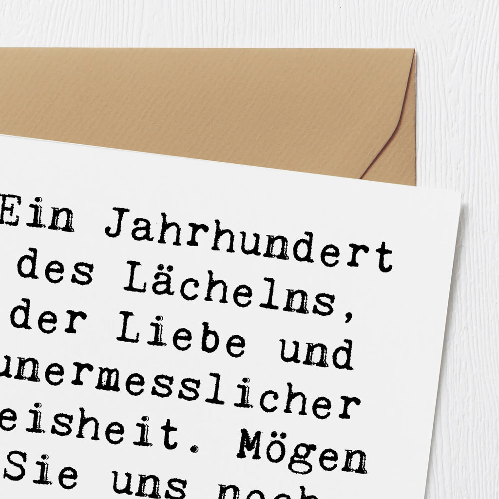 Deluxe Karte Spruch 100. Geburtstag Weisheit Klappkarte, Hochwertige Grußkarte, Einladungskarte, Karte, Hochzeitskarte, Glückwunschkarte, Geburtstagskarte, Grußkarte, Hochwertige Klappkarte, Geburtstag, Geburtstagsgeschenk, Geschenk
