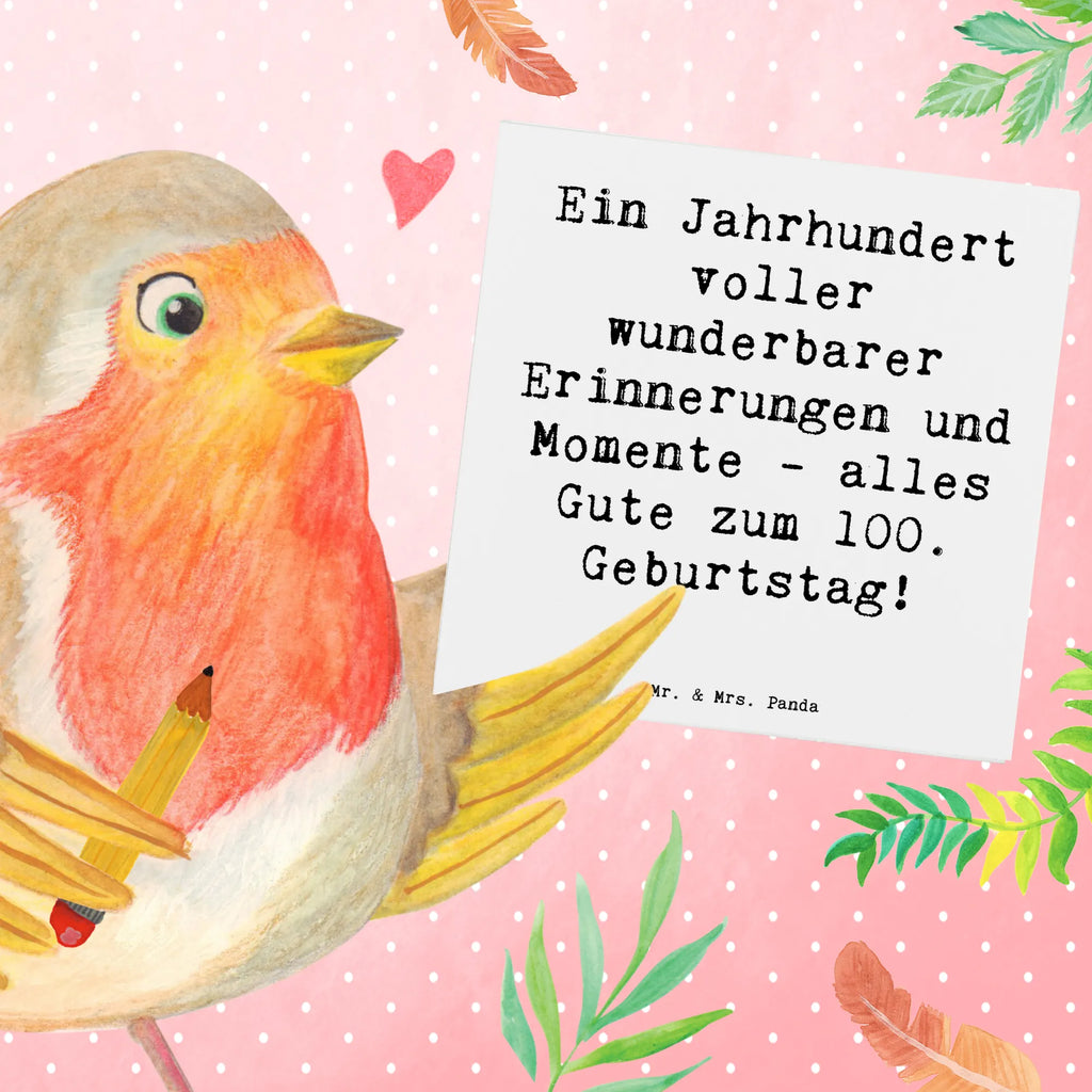 Deluxe Card Saying Ein Jahrhundert voller wunderbarer Erinnerungen und Momente - alles Gute zum 100. Geburtstag! Grußkarte, Geburtstagskarte, Hochwertige Klappkarte, Glückwunschkarte, Hochzeitskarte, Einladungskarte, Hochwertige Grußkarte, Klappkarte, Karte, Geburtstag, Geburtstagsgeschenk, Geschenk