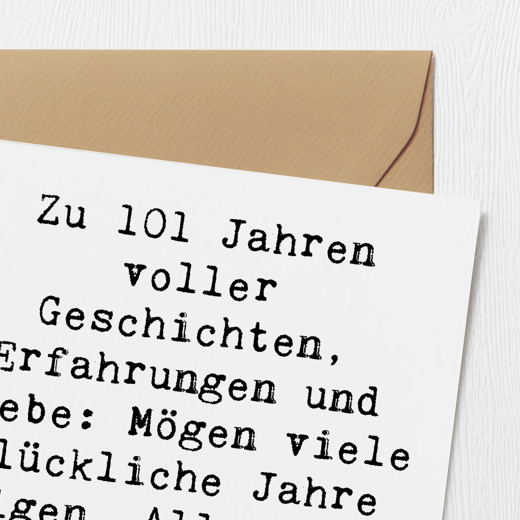 Deluxe Karte Spruch 101. Geburtstag Karte, Hochwertige Grußkarte, Hochwertige Klappkarte, Einladungskarte, Geburtstagskarte, Glückwunschkarte, Hochzeitskarte, Grußkarte, Klappkarte, Geburtstag, Geburtstagsgeschenk, Geschenk