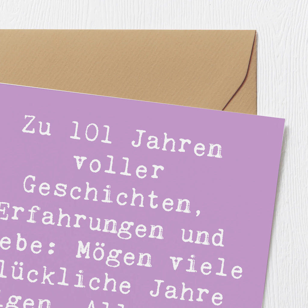 Deluxe Karte Spruch 101. Geburtstag Karte, Hochwertige Grußkarte, Hochwertige Klappkarte, Einladungskarte, Geburtstagskarte, Glückwunschkarte, Hochzeitskarte, Grußkarte, Klappkarte, Geburtstag, Geburtstagsgeschenk, Geschenk