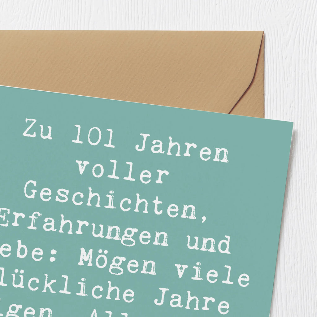 Deluxe Karte Spruch 101. Geburtstag Karte, Hochwertige Grußkarte, Hochwertige Klappkarte, Einladungskarte, Geburtstagskarte, Glückwunschkarte, Hochzeitskarte, Grußkarte, Klappkarte, Geburtstag, Geburtstagsgeschenk, Geschenk
