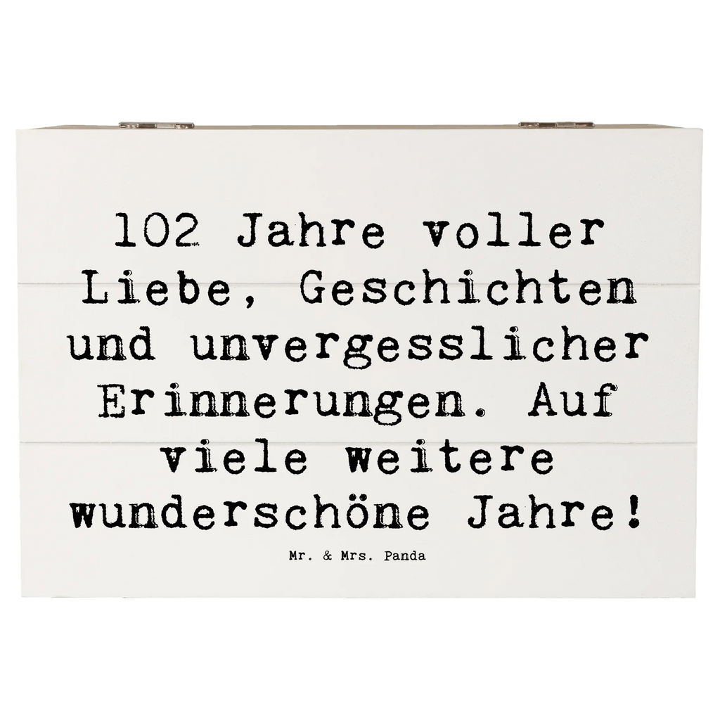 Wooden chest Saying 102 Jahre voller Liebe, Geschichten und unvergesslicher Erinnerungen. Auf viele weitere wunderschöne Jahre! Kiste, Dekokiste, Schatzkiste, Holzkiste, Erinnerungskiste, Aufbewahrungsbox, Geschenkbox, Truhe, Geschenkdose, Schatulle, XXL, Erinnerungsbox, Geburtstag, Geburtstagsgeschenk, Geschenk