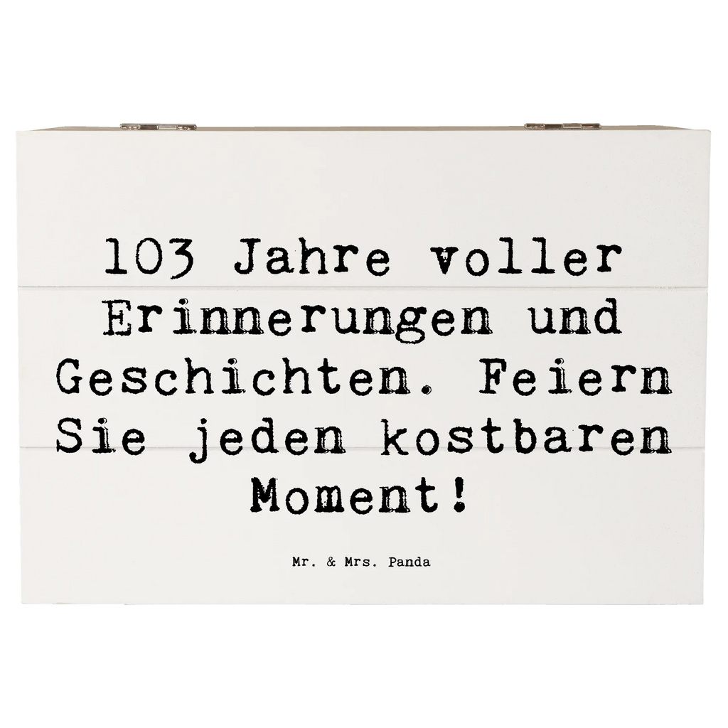 Holzkiste Spruch 103. Geburtstag Erinnerungen Schatzkiste, Dekokiste, XXL, Erinnerungskiste, Aufbewahrungsbox, Holzkiste, Erinnerungsbox, Geschenkdose, Geschenkbox, Schatulle, Kiste, Truhe, Geburtstag, Geburtstagsgeschenk, Geschenk
