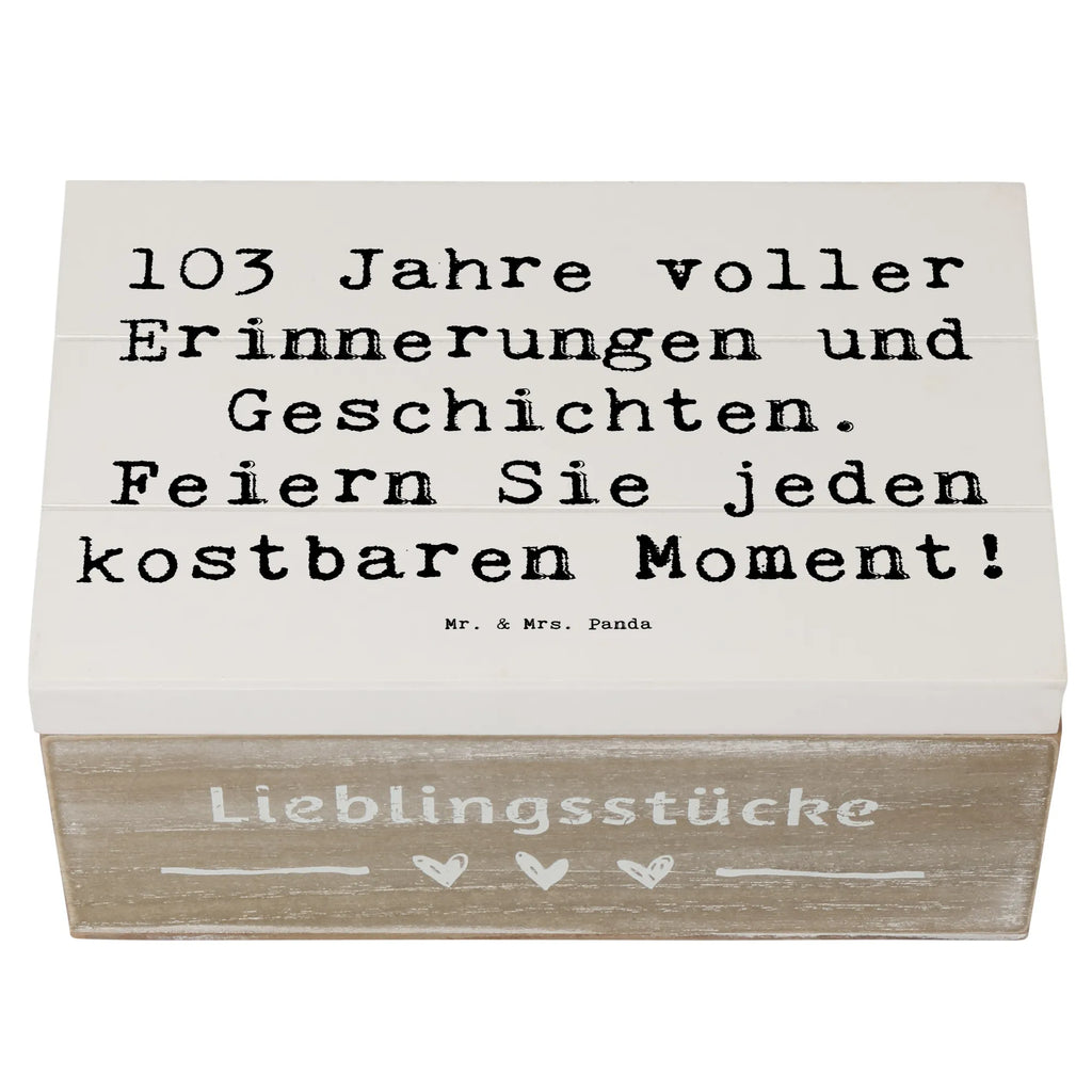 Holzkiste Spruch 103. Geburtstag Erinnerungen Schatzkiste, Dekokiste, XXL, Erinnerungskiste, Aufbewahrungsbox, Holzkiste, Erinnerungsbox, Geschenkdose, Geschenkbox, Schatulle, Kiste, Truhe, Geburtstag, Geburtstagsgeschenk, Geschenk