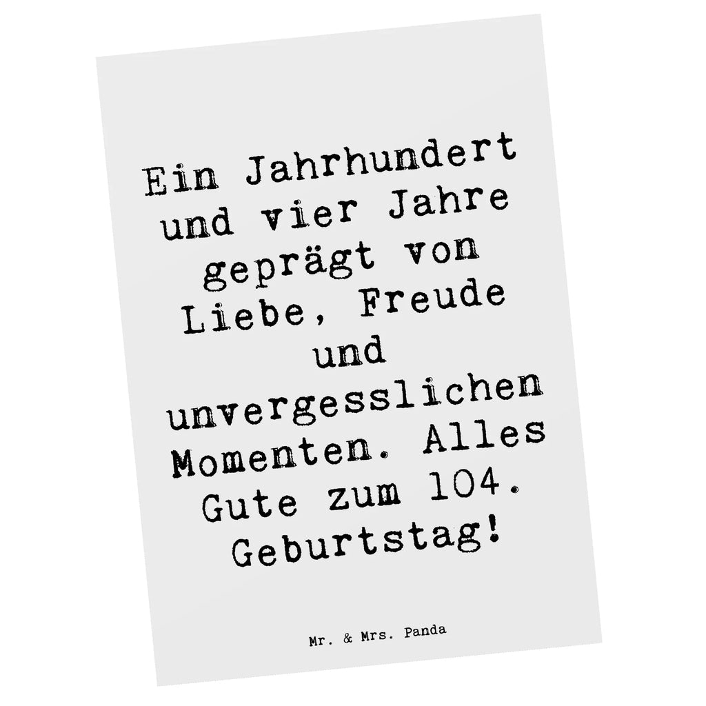 Postkarte Spruch 104. Geburtstag Karte, Dankeskarte, Einladungskarte, Einladung, Geburtstagskarte, Einladungskarten Geburtstag, Ansichtskarte, Einladung Geburtstag, Grußkarte, Postkarte, Ansichtskarten, Geschenkkarte, Geburtstag, Geburtstagsgeschenk, Geschenk