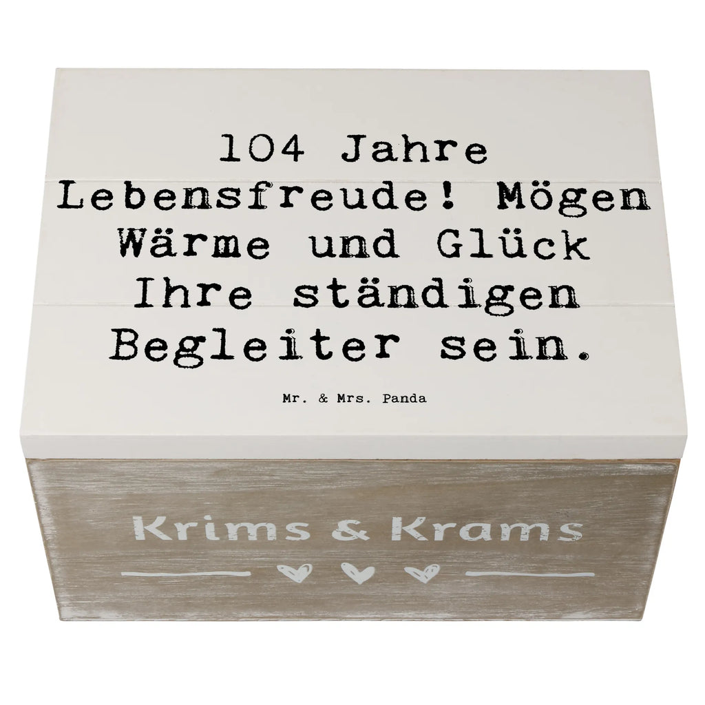 Holzkiste Spruch 104. Geburtstag Lebensfreude XXL, Geschenkbox, Schatulle, Holzkiste, Geschenkdose, Erinnerungskiste, Kiste, Aufbewahrungsbox, Schatzkiste, Dekokiste, Truhe, Erinnerungsbox, Geburtstag, Geburtstagsgeschenk, Geschenk