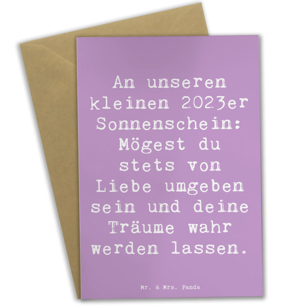 Greetings card Saying An unseren kleinen 2023er Sonnenschein: Mögest du stets von Liebe umgeben sein und deine Träume wahr werden lassen. Glückwunschkarte, Grußkarte, Einladungskarte, Hochzeitskarte, Ansichtskarten, Geburtstagskarte, Karte, Klappkarte, Geburtstag, Geburtstagsgeschenk, Geschenk