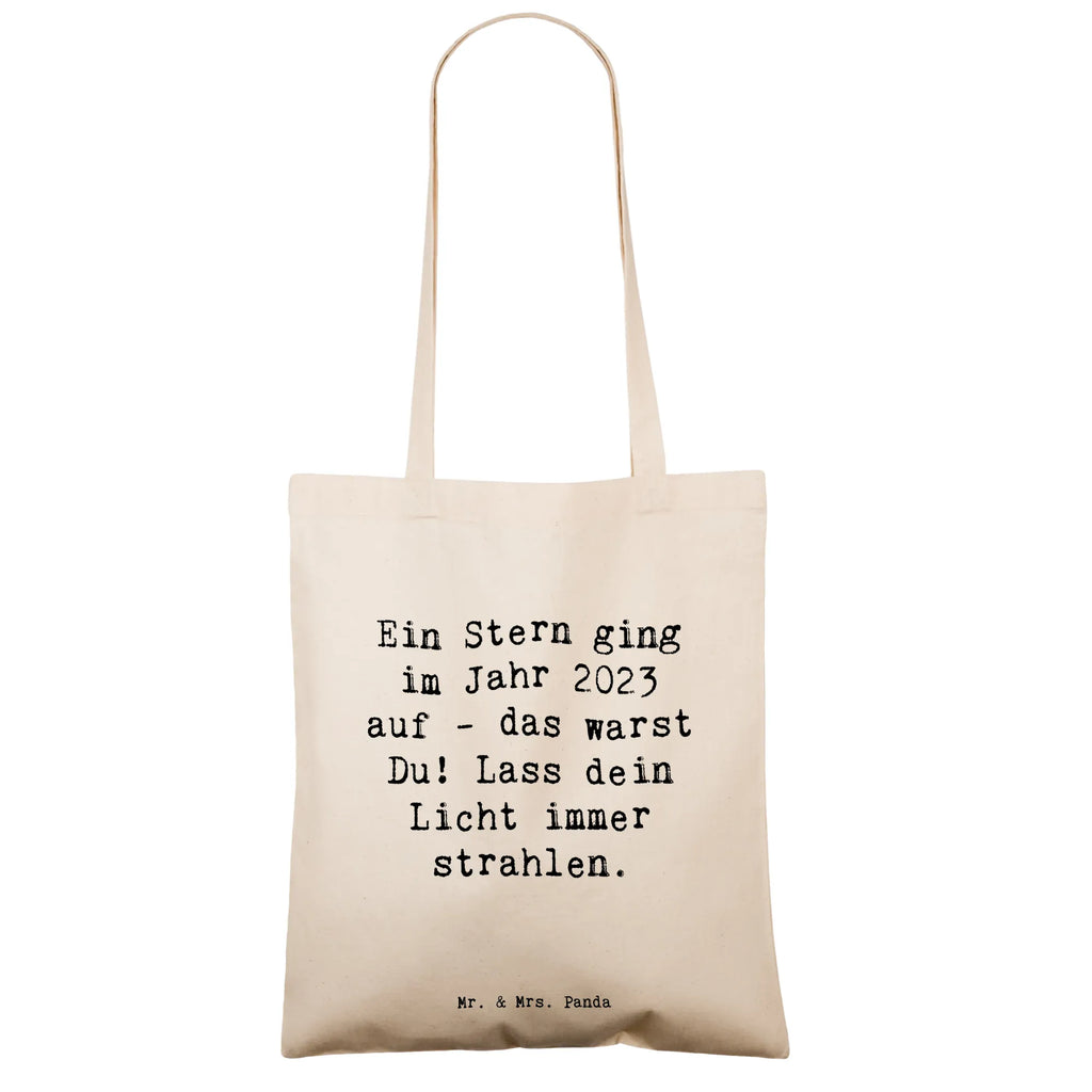 Tote bag Saying Ein Stern ging im Jahr 2023 auf - das warst Du! Lass dein Licht immer strahlen. Beuteltasche, Beutel, Einkaufstasche, Jutebeutel, Stoffbeutel, Tasche, Shopper, Umhängetasche, Strandtasche, Schultertasche, Stofftasche, Tragetasche, Badetasche, Jutetasche, Einkaufstüte, Laptoptasche, Geburtstag, Geburtstagsgeschenk, Geschenk