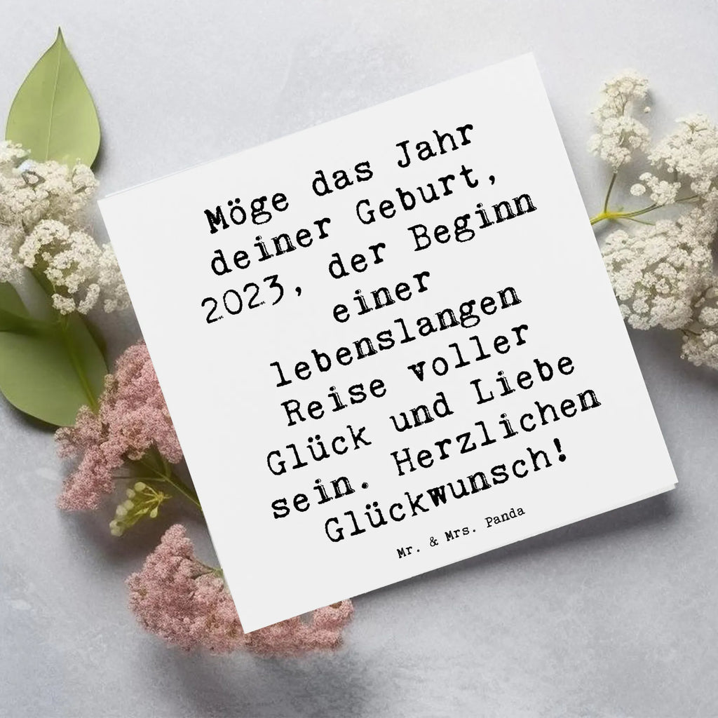 Deluxe Card Saying Möge das Jahr deiner Geburt, 2023, der Beginn einer lebenslangen Reise voller Glück und Liebe sein. Herzlichen Glückwunsch! Hochwertige Klappkarte, Grußkarte, Glückwunschkarte, Karte, Geburtstagskarte, Klappkarte, Hochwertige Grußkarte, Einladungskarte, Hochzeitskarte, Geburtstag, Geburtstagsgeschenk, Geschenk