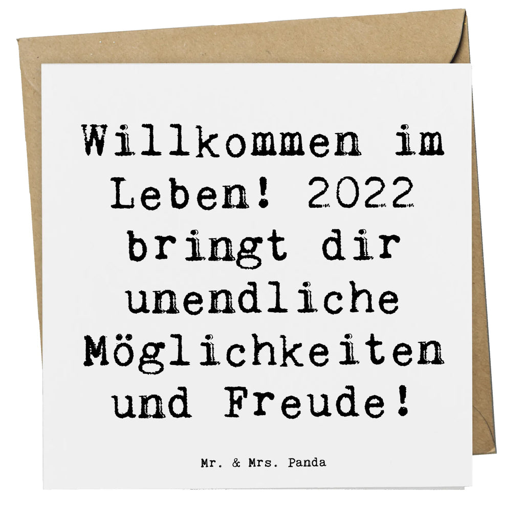 Deluxe Card Saying Willkommen im Leben! 2022 bringt dir unendliche Möglichkeiten und Freude! Karte, Grußkarte, Klappkarte, Einladungskarte, Glückwunschkarte, Hochzeitskarte, Geburtstagskarte, Hochwertige Grußkarte, Hochwertige Klappkarte, Geburtstag, Geburtstagsgeschenk, Geschenk