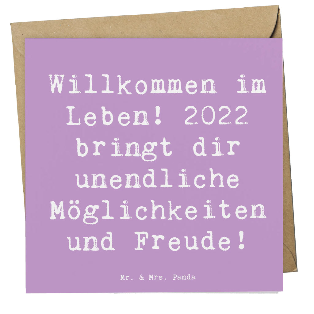 Deluxe Card Saying Willkommen im Leben! 2022 bringt dir unendliche Möglichkeiten und Freude! Karte, Grußkarte, Klappkarte, Einladungskarte, Glückwunschkarte, Hochzeitskarte, Geburtstagskarte, Hochwertige Grußkarte, Hochwertige Klappkarte, Geburtstag, Geburtstagsgeschenk, Geschenk