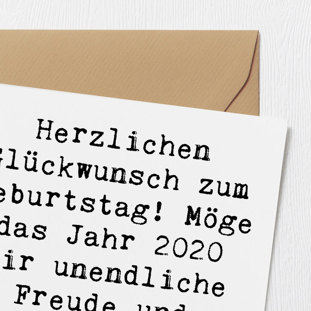 Deluxe Karte Spruch 2020 Geburtstag Freude Karte, Grußkarte, Klappkarte, Einladungskarte, Glückwunschkarte, Hochzeitskarte, Geburtstagskarte, Hochwertige Grußkarte, Hochwertige Klappkarte, Geburtstag, Geburtstagsgeschenk, Geschenk