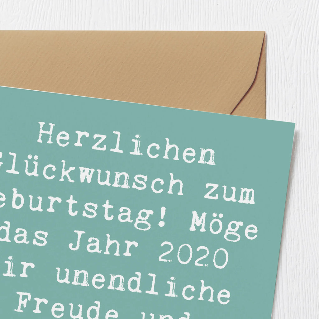 Deluxe Karte Spruch 2020 Geburtstag Freude Karte, Grußkarte, Klappkarte, Einladungskarte, Glückwunschkarte, Hochzeitskarte, Geburtstagskarte, Hochwertige Grußkarte, Hochwertige Klappkarte, Geburtstag, Geburtstagsgeschenk, Geschenk