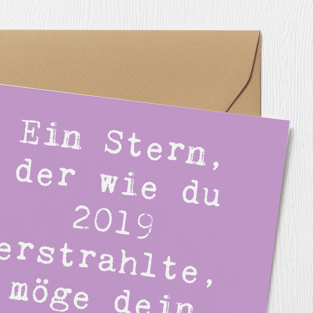 Deluxe Card Saying Ein Stern, der wie du 2019 erstrahlte, möge dein Leben stets erhellen! Karte, Grußkarte, Klappkarte, Einladungskarte, Glückwunschkarte, Hochzeitskarte, Geburtstagskarte, Hochwertige Grußkarte, Hochwertige Klappkarte, Geburtstag, Geburtstagsgeschenk, Geschenk