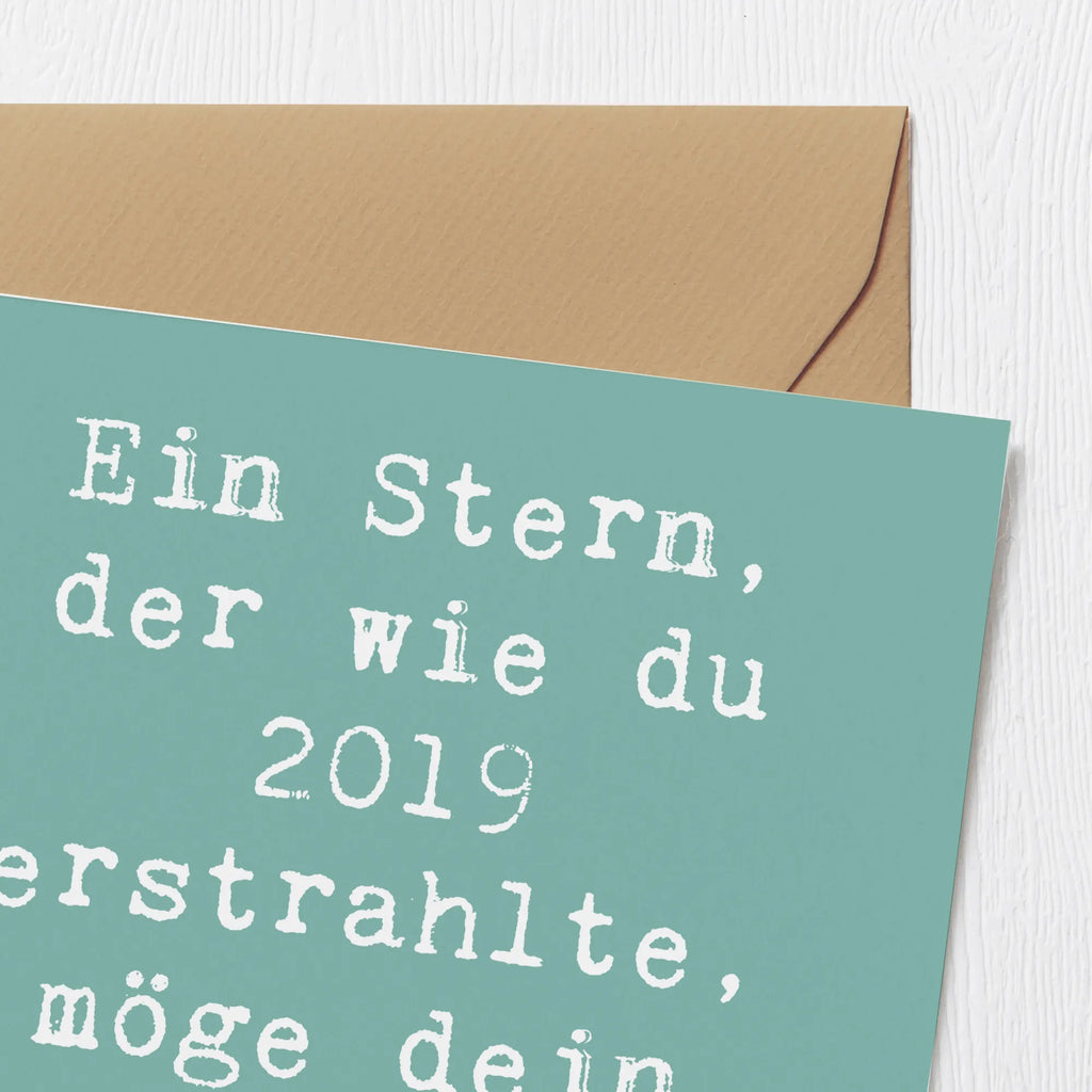 Deluxe Card Saying Ein Stern, der wie du 2019 erstrahlte, möge dein Leben stets erhellen! Karte, Grußkarte, Klappkarte, Einladungskarte, Glückwunschkarte, Hochzeitskarte, Geburtstagskarte, Hochwertige Grußkarte, Hochwertige Klappkarte, Geburtstag, Geburtstagsgeschenk, Geschenk