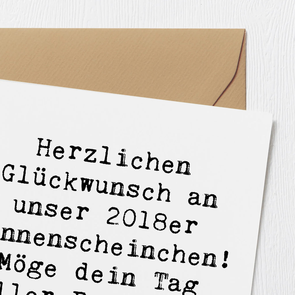 Deluxe Karte Spruch 2018 Geburtstag Sonnenscheinchen Karte, Grußkarte, Klappkarte, Einladungskarte, Glückwunschkarte, Hochzeitskarte, Geburtstagskarte, Hochwertige Grußkarte, Hochwertige Klappkarte, Geburtstag, Geburtstagsgeschenk, Geschenk
