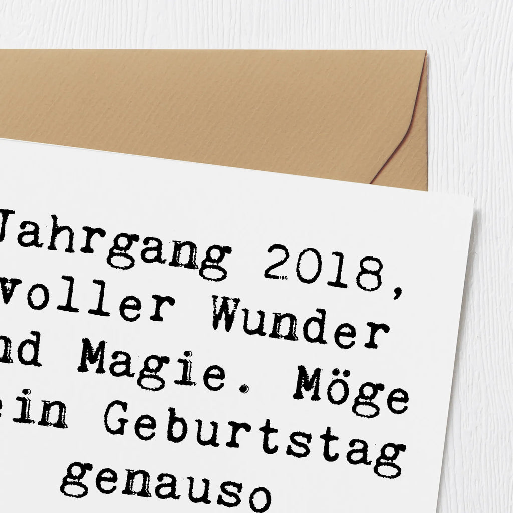 Deluxe Karte Spruch 2018 Geburtstag Karte, Grußkarte, Klappkarte, Einladungskarte, Glückwunschkarte, Hochzeitskarte, Geburtstagskarte, Hochwertige Grußkarte, Hochwertige Klappkarte, Geburtstag, Geburtstagsgeschenk, Geschenk