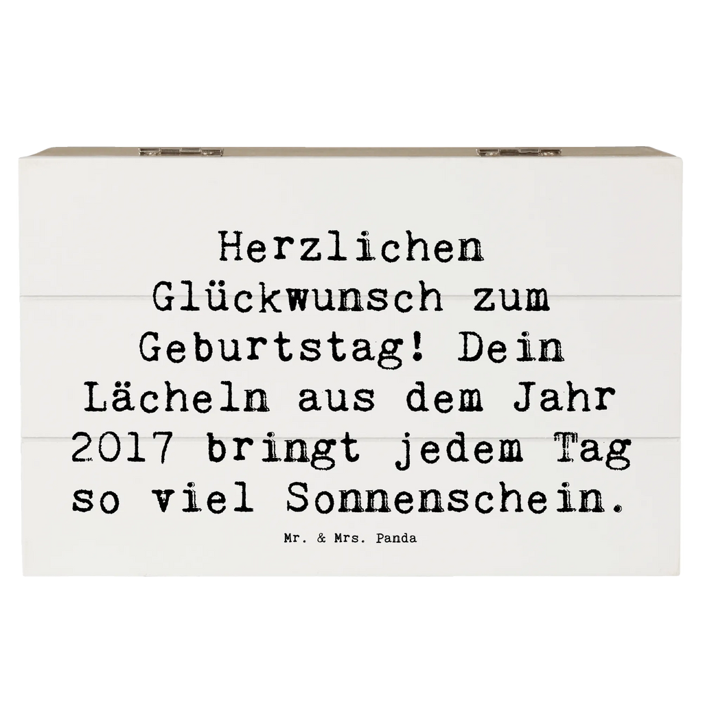 Holzkiste Spruch 2017 Geburtstag Lächeln XXL, Dekokiste, Erinnerungsbox, Schatzkiste, Geschenkbox, Geschenkdose, Aufbewahrungsbox, Erinnerungskiste, Kiste, Holzkiste, Schatulle, Truhe, Geburtstag, Geburtstagsgeschenk, Geschenk