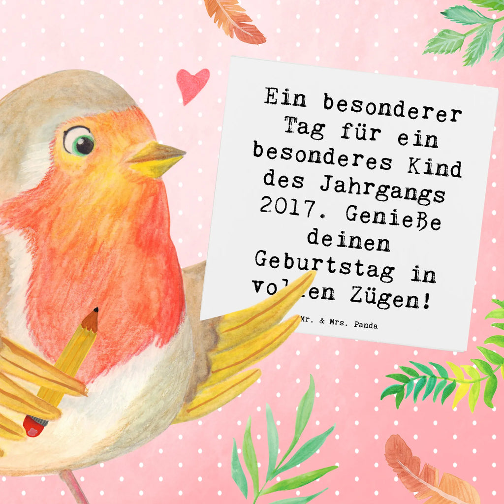 Deluxe Card Saying Ein besonderer Tag für ein besonderes Kind des Jahrgangs 2017. Genieße deinen Geburtstag in vollen Zügen! Karte, Grußkarte, Klappkarte, Einladungskarte, Glückwunschkarte, Hochzeitskarte, Geburtstagskarte, Hochwertige Grußkarte, Hochwertige Klappkarte, Geburtstag, Geburtstagsgeschenk, Geschenk