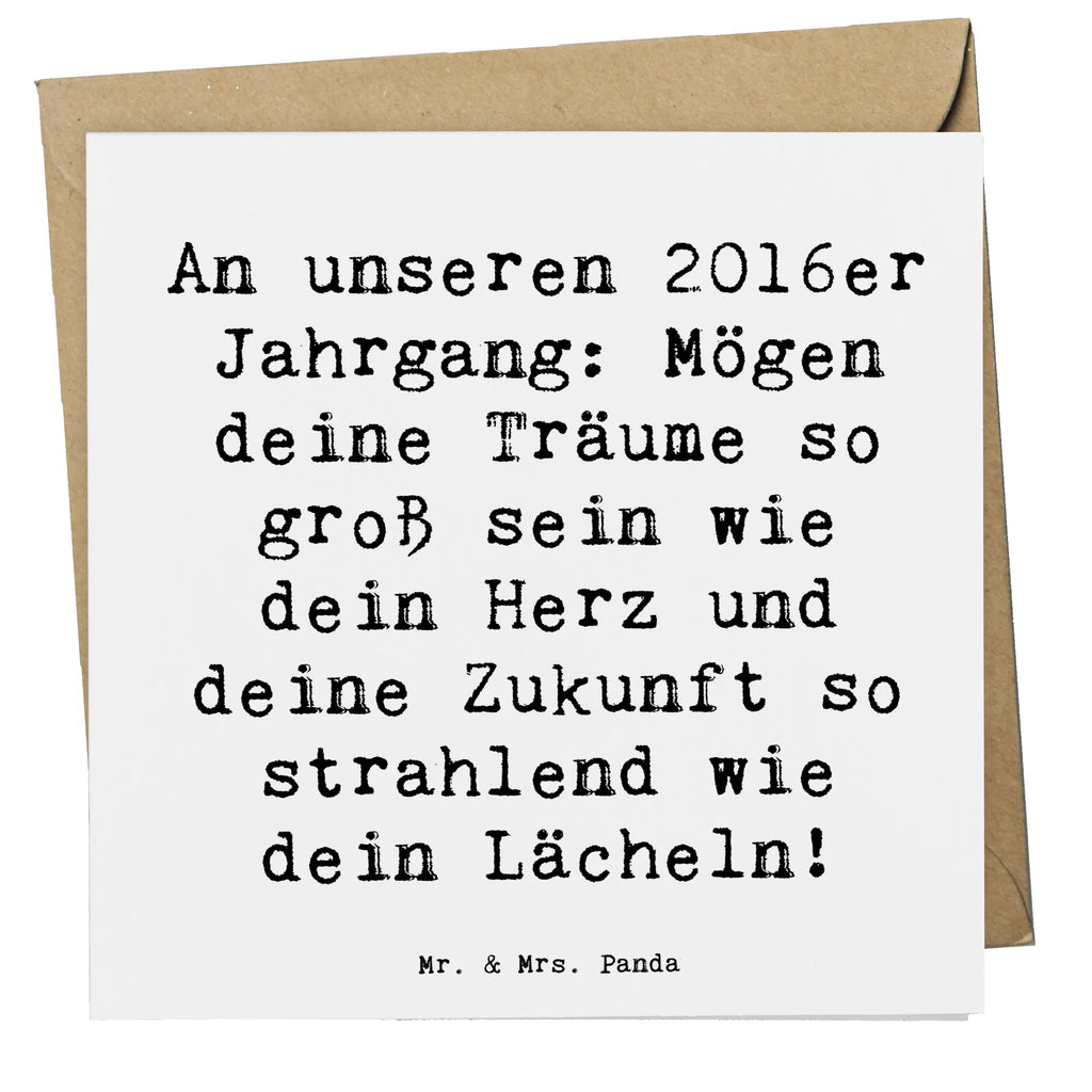 Deluxe Card Saying An unseren 2016er Jahrgang: Mögen deine Träume so groß sein wie dein Herz und deine Zukunft so strahlend wie dein Lächeln! Einladungskarte, Geburtstagskarte, Karte, Hochzeitskarte, Hochwertige Grußkarte, Grußkarte, Klappkarte, Glückwunschkarte, Hochwertige Klappkarte, Geburtstag, Geburtstagsgeschenk, Geschenk