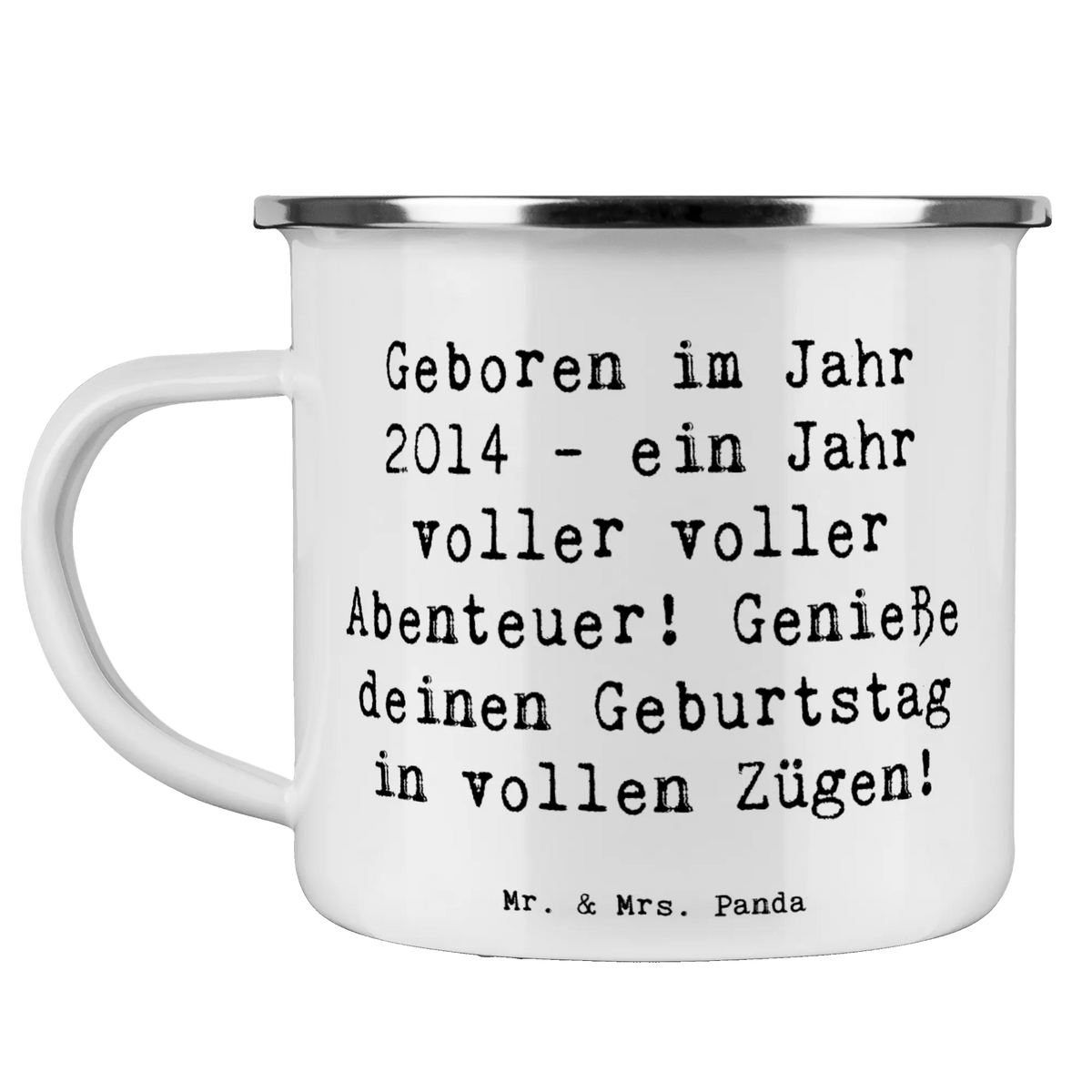 Camping Emaille Tasse Spruch 2014 Geburtstag Abenteuer Blechtasse, Haferl, Campingtasse, wanderbecher, Tasse Emaille, wandertasse, Teetasse, Kaffeepott, Campingbecher, emaillebecher, metallbecher, blechbecher, becher emaille, outdoortasse, Emaille Becher, Pott, Emailletasse, Emaille Tasse, Outdoor Becher, reisetasse, Motivtasse, Reisebecher, Teebecher, Outdoor Tasse, Geschenk, Geburtstag, Geburtstagsgeschenk