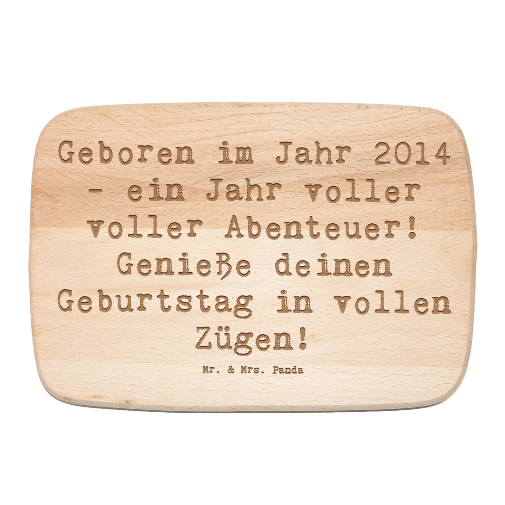 Śniadaniowa deska Przysłowie Geboren im Jahr 2014 - ein Jahr voller voller Abenteuer! Genieße deinen Geburtstag in vollen Zügen! Urodziny, prezent urodzinowy, prezent