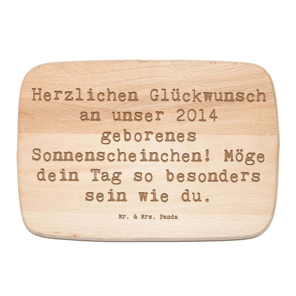 Śniadaniowa deska Przysłowie Herzlichen Glückwunsch an unser 2014 geborenes Sonnenscheinchen! Möge dein Tag so besonders sein wie du. Urodziny, prezent urodzinowy, prezent