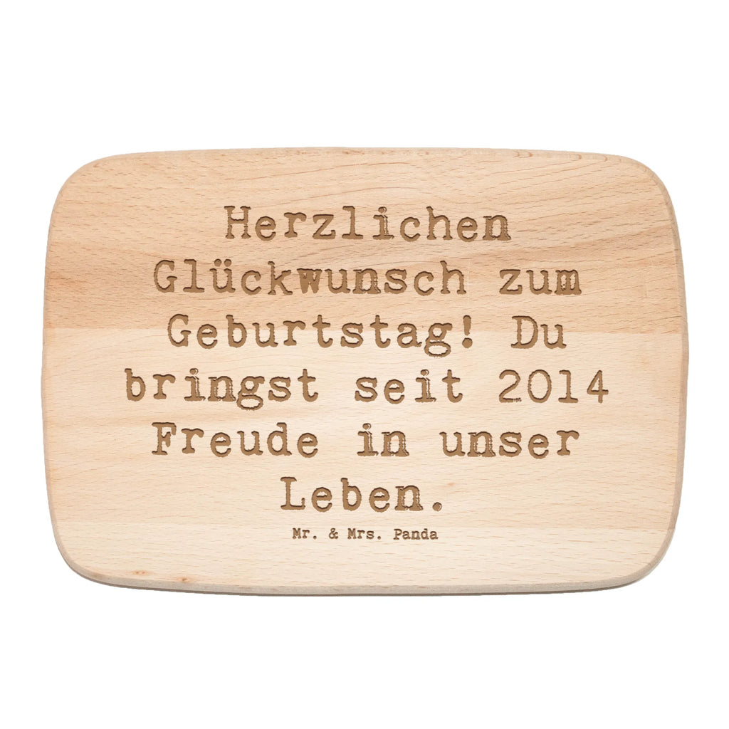 Śniadaniowa deska Przysłowie Herzlichen Glückwunsch zum Geburtstag! Du bringst seit 2014 Freude in unser Leben. Urodziny, prezent urodzinowy, prezent