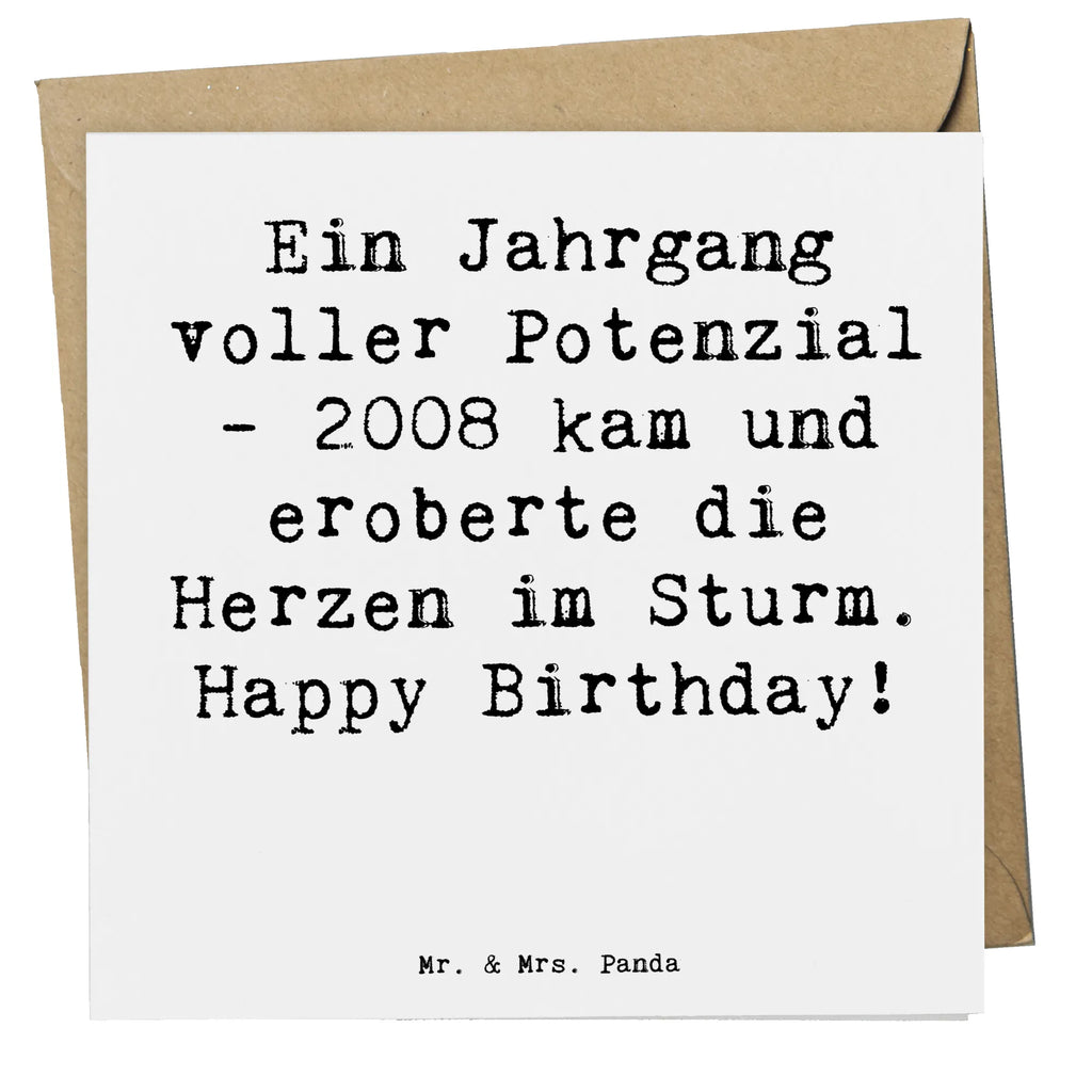 Deluxe Karte Spruch 2008 Geburtstag Karte, Grußkarte, Klappkarte, Einladungskarte, Glückwunschkarte, Hochzeitskarte, Geburtstagskarte, Hochwertige Grußkarte, Hochwertige Klappkarte, Geburtstag, Geburtstagsgeschenk, Geschenk