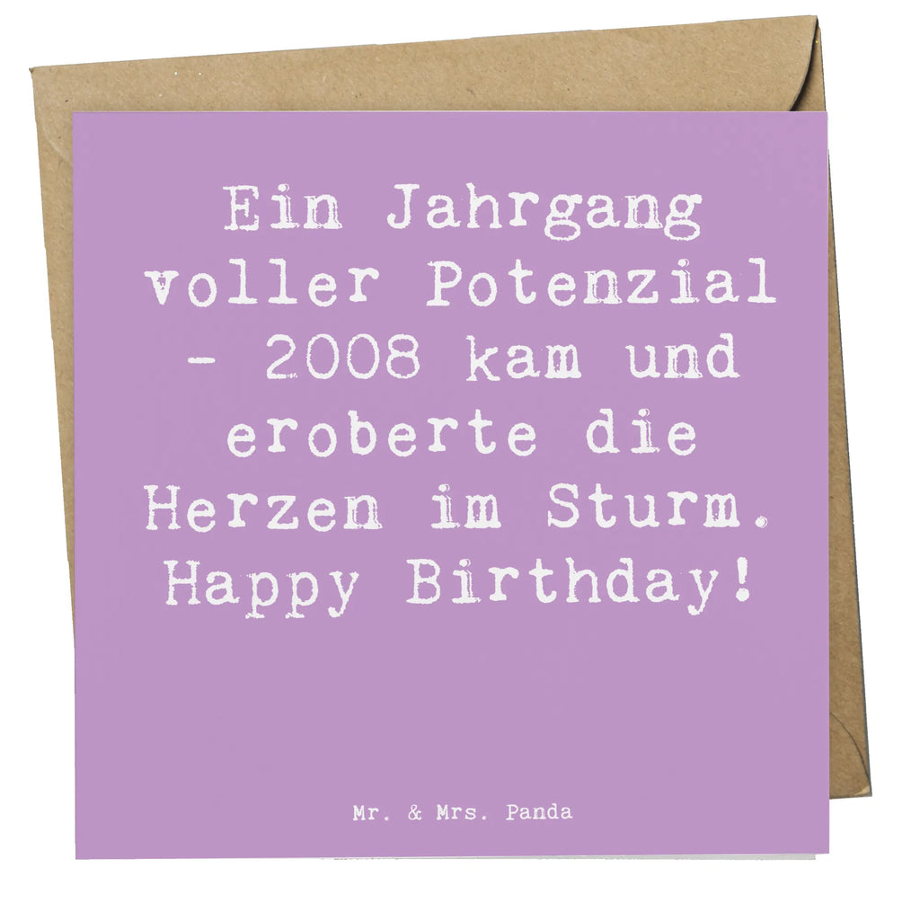Deluxe Karte Spruch 2008 Geburtstag Karte, Grußkarte, Klappkarte, Einladungskarte, Glückwunschkarte, Hochzeitskarte, Geburtstagskarte, Hochwertige Grußkarte, Hochwertige Klappkarte, Geburtstag, Geburtstagsgeschenk, Geschenk