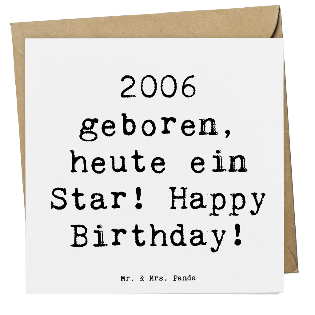 Deluxe Karte Spruch 2006 Geburtstag Star Karte, Grußkarte, Klappkarte, Einladungskarte, Glückwunschkarte, Hochzeitskarte, Geburtstagskarte, Hochwertige Grußkarte, Hochwertige Klappkarte, Geburtstag, Geburtstagsgeschenk, Geschenk