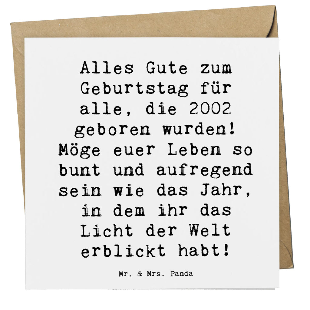 Deluxe Karte Spruch 2002 Geburtstag Karte, Grußkarte, Klappkarte, Einladungskarte, Glückwunschkarte, Hochzeitskarte, Geburtstagskarte, Hochwertige Grußkarte, Hochwertige Klappkarte, Geburtstag, Geburtstagsgeschenk, Geschenk