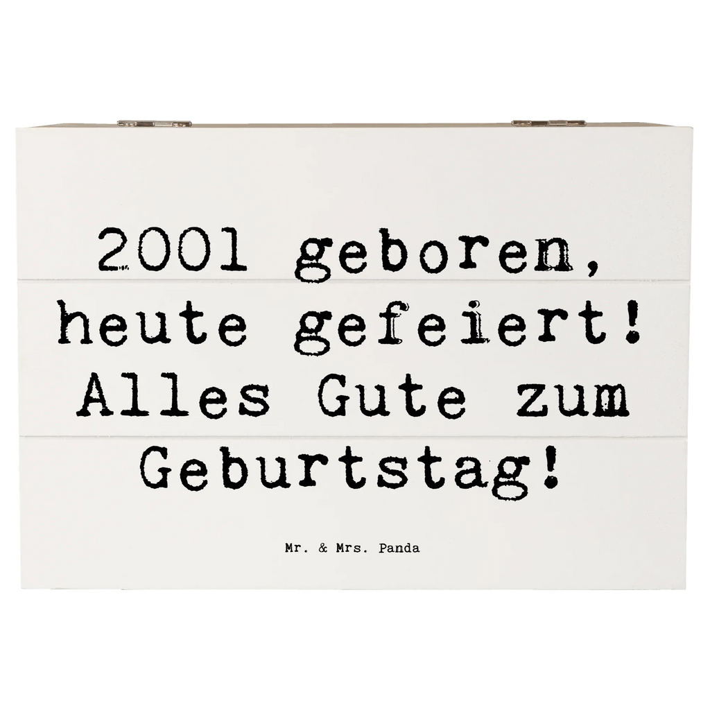 Wooden chest Saying 2001 geboren, heute gefeiert! Alles Gute zum Geburtstag! Truhe, Dekokiste, Schatulle, Aufbewahrungsbox, Holzkiste, Erinnerungskiste, Erinnerungsbox, Kiste, Geschenkdose, Geschenkbox, XXL, Schatzkiste, Geburtstag, Geburtstagsgeschenk, Geschenk