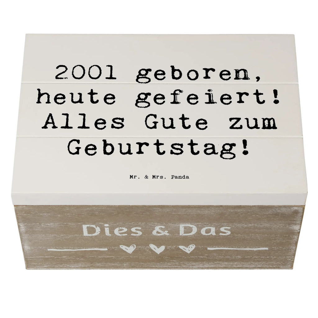 Wooden chest Saying 2001 geboren, heute gefeiert! Alles Gute zum Geburtstag! Truhe, Dekokiste, Schatulle, Aufbewahrungsbox, Holzkiste, Erinnerungskiste, Erinnerungsbox, Kiste, Geschenkdose, Geschenkbox, XXL, Schatzkiste, Geburtstag, Geburtstagsgeschenk, Geschenk
