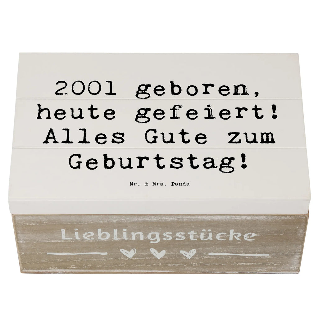 Wooden chest Saying 2001 geboren, heute gefeiert! Alles Gute zum Geburtstag! Truhe, Dekokiste, Schatulle, Aufbewahrungsbox, Holzkiste, Erinnerungskiste, Erinnerungsbox, Kiste, Geschenkdose, Geschenkbox, XXL, Schatzkiste, Geburtstag, Geburtstagsgeschenk, Geschenk