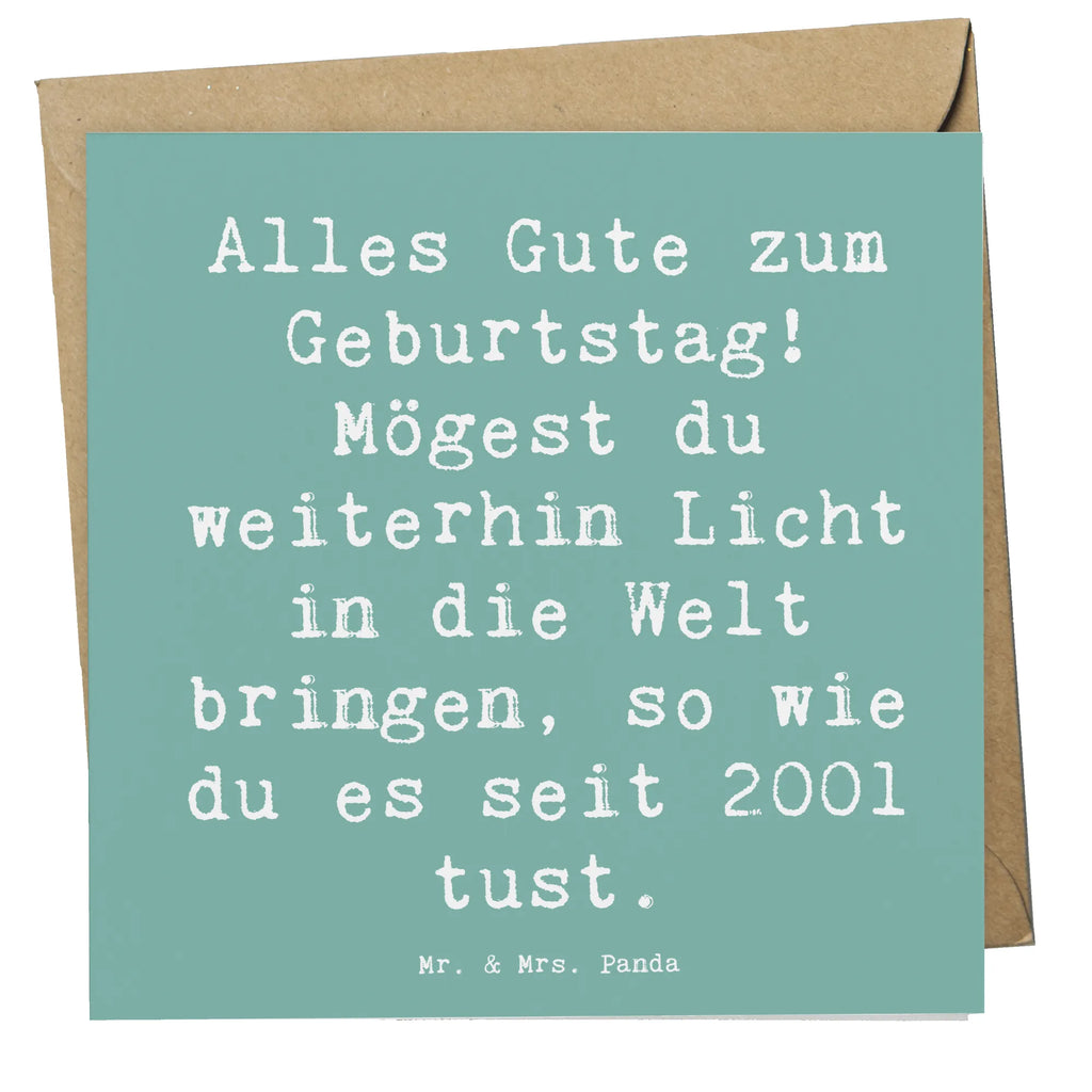 Deluxe Karte Spruch 2001 Geburtstag Licht Karte, Grußkarte, Klappkarte, Einladungskarte, Glückwunschkarte, Hochzeitskarte, Geburtstagskarte, Hochwertige Grußkarte, Hochwertige Klappkarte, Geburtstag, Geburtstagsgeschenk, Geschenk