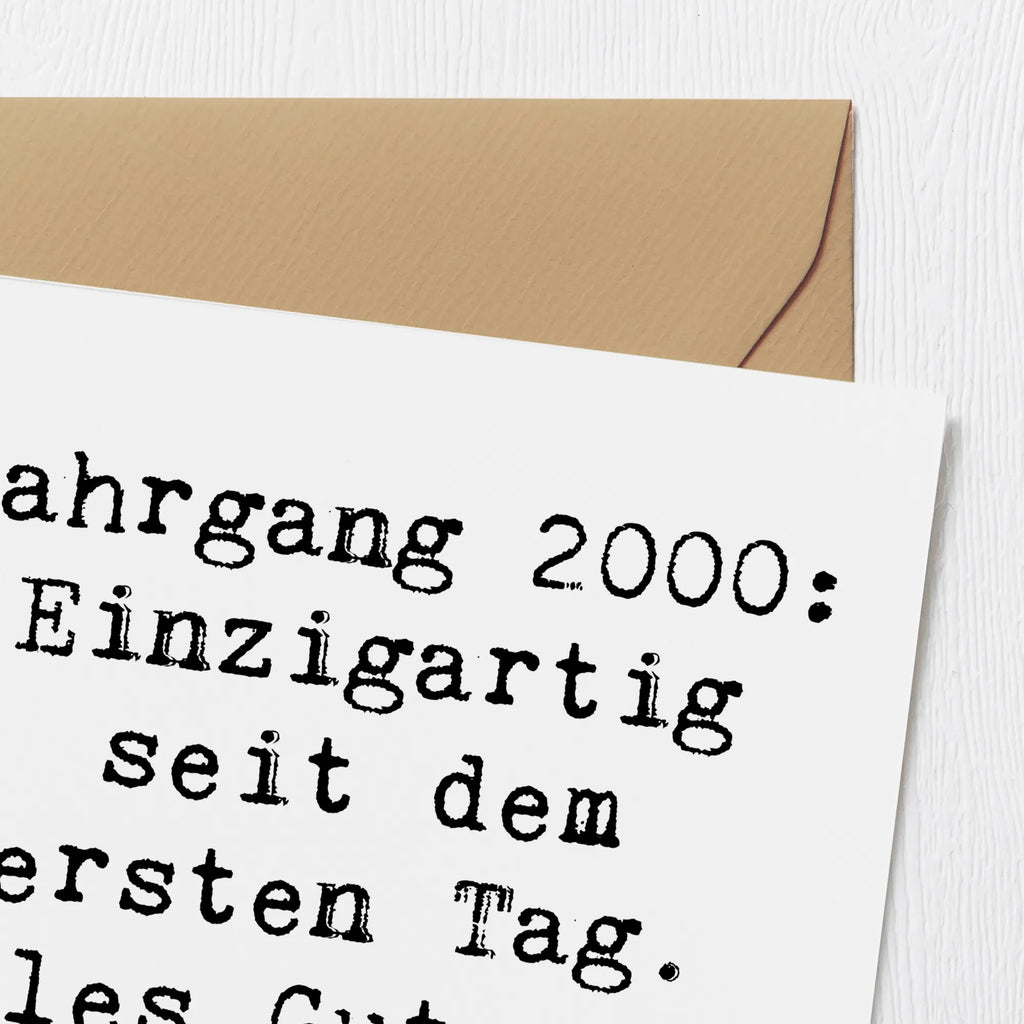 Deluxe Karte Spruch 2000 Geburtstag Karte, Grußkarte, Klappkarte, Einladungskarte, Glückwunschkarte, Hochzeitskarte, Geburtstagskarte, Hochwertige Grußkarte, Hochwertige Klappkarte, Geburtstag, Geburtstagsgeschenk, Geschenk