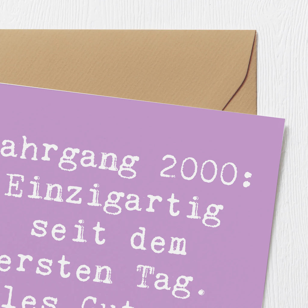 Deluxe Karte Spruch 2000 Geburtstag Karte, Grußkarte, Klappkarte, Einladungskarte, Glückwunschkarte, Hochzeitskarte, Geburtstagskarte, Hochwertige Grußkarte, Hochwertige Klappkarte, Geburtstag, Geburtstagsgeschenk, Geschenk