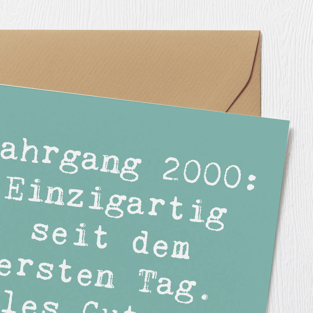 Deluxe Karte Spruch 2000 Geburtstag Karte, Grußkarte, Klappkarte, Einladungskarte, Glückwunschkarte, Hochzeitskarte, Geburtstagskarte, Hochwertige Grußkarte, Hochwertige Klappkarte, Geburtstag, Geburtstagsgeschenk, Geschenk