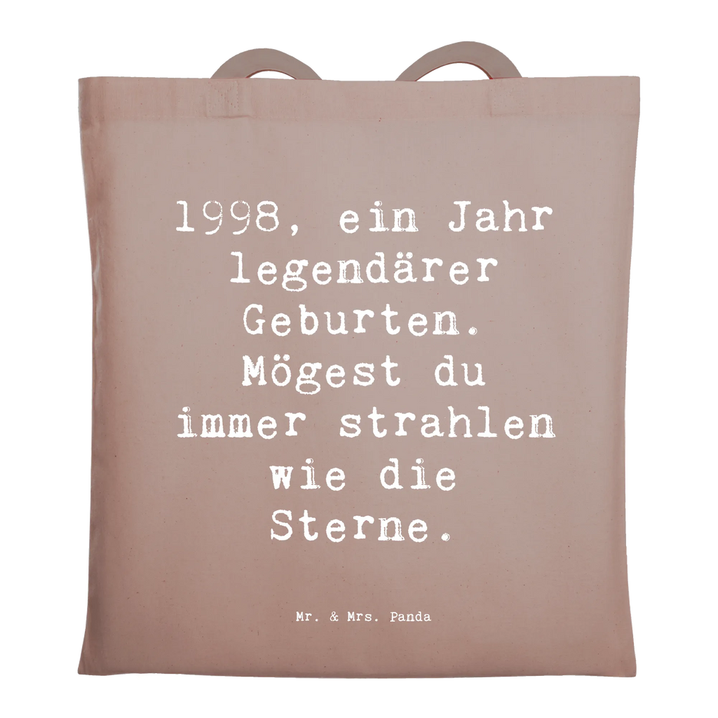 Tote bag Saying 1998, ein Jahr legendärer Geburten. Mögest du immer strahlen wie die Sterne. Umhängetasche, Stofftasche, Einkaufstüte, Jutebeutel, Jutetasche, Einkaufstasche, Schultertasche, Beuteltasche, Beutel, Laptoptasche, Tragetasche, Tasche, Shopper, Stoffbeutel, Strandtasche, Badetasche, Geburtstag, Geburtstagsgeschenk, Geschenk