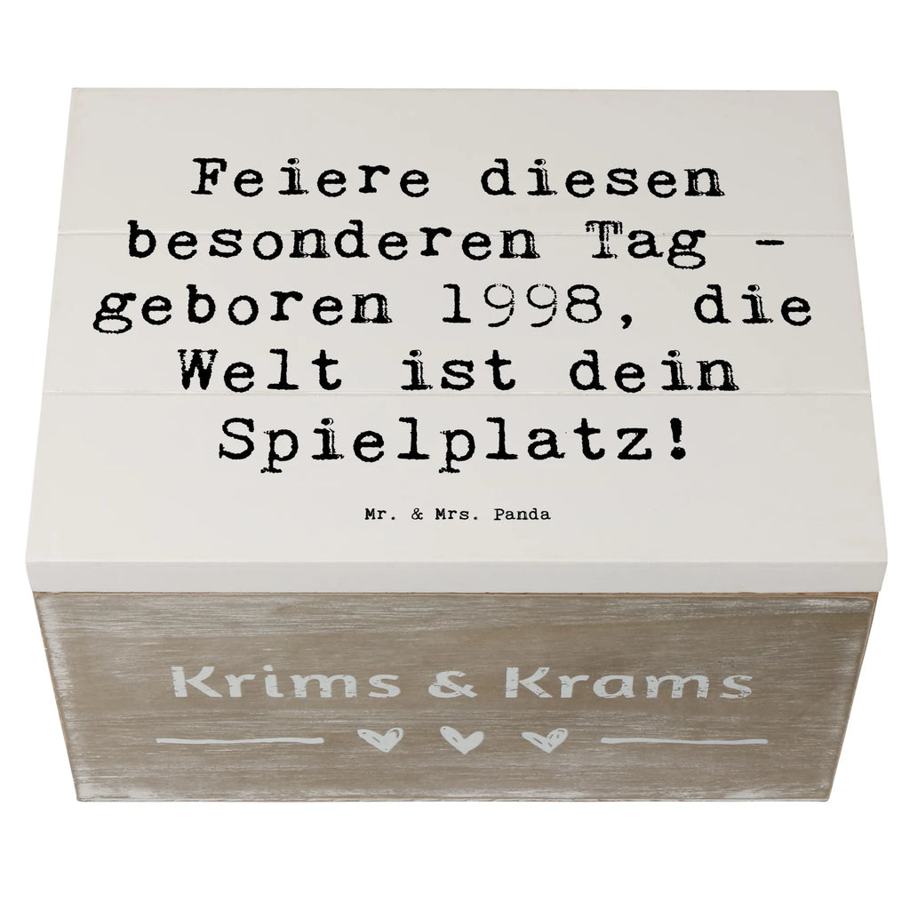 Holzkiste Spruch 1998 Geburtstag Dekokiste, Geschenkbox, Truhe, Geschenkdose, Aufbewahrungsbox, Erinnerungsbox, Erinnerungskiste, Kiste, Holzkiste, XXL, Schatzkiste, Schatulle, Geburtstag, Geburtstagsgeschenk, Geschenk